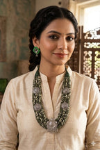 Heritage Fabric Oxidized  Necklace Set