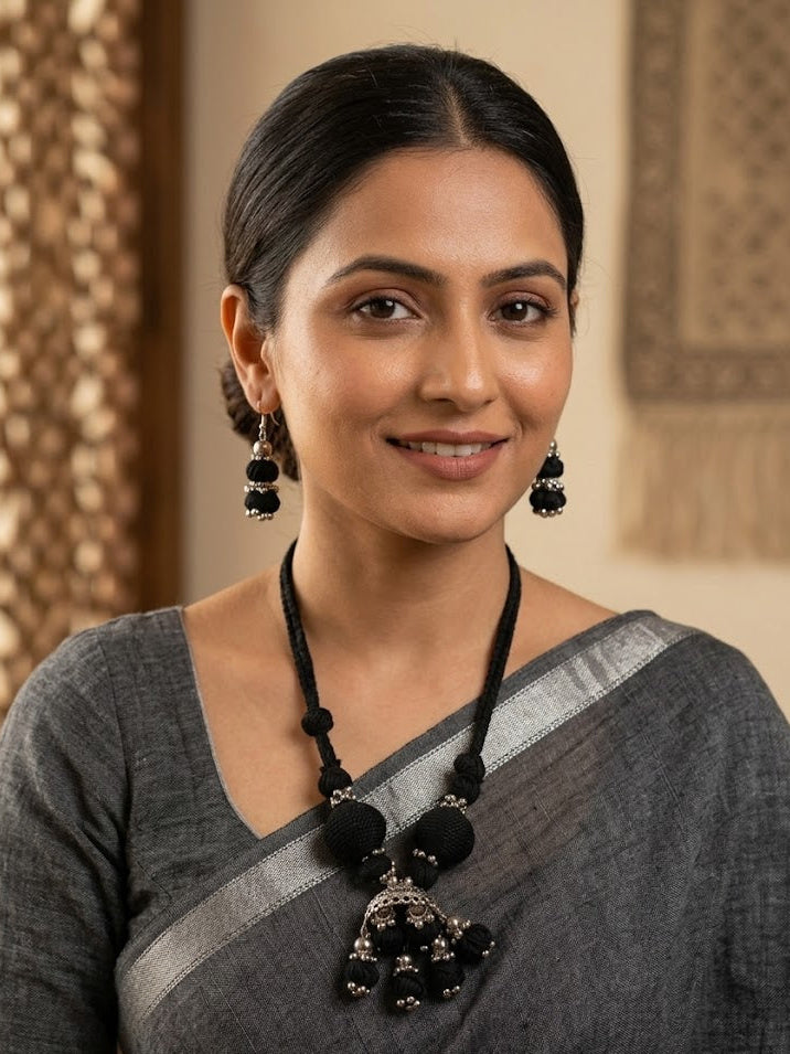 Handcrafted Jhumka Necklace Set