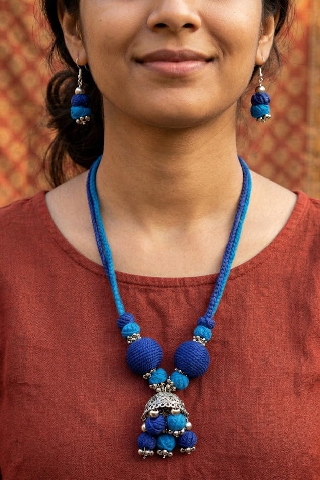 Handcrafted Jhumka Necklace Set
